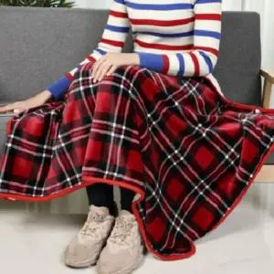 똑딱이 극세사 체크 무릎담요 어깨 치마 담요 사무실 거실 학교 캠핑 차박 수험생