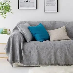 쇼파 블랭킷 북유럽 쇼파커버 담요 러그 그레이 180x340 거실 차박 소파 여행