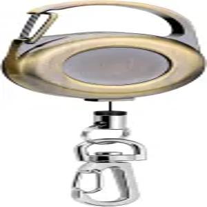 솔레이비 헤비 듀티 리트랙터블 열쇠고리 메탈 카라비너 배지 릴 빈티지 홀더 클립 ID 코드 - 브론즈