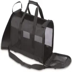 펫메이트 소프트 사이드 케넬 캡 반려동물 캐리어 블랙 최대 10파운드 17 X 10 (21329)