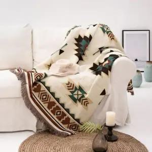 ( )블랭킷 담요 캠핑 대형 소파커버 덮개 차박 북유럽