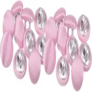 하핑턴 20개 16L 패브릭 천 커버 버튼 10mm 원형 금속 샹크 재봉 정장 드레스 블라우스 스웨터 핑크