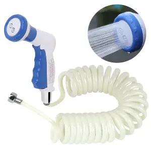 [하프클럽/]물분사기 세트/청소 세차 코일호스화이트5M