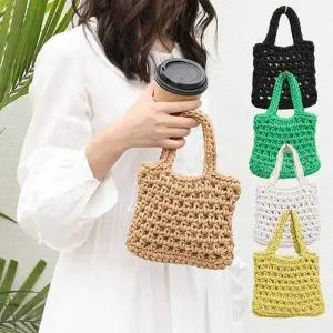 [에이치플러스몰]TBZ 니트 수납 미니 파우치 귀여운 가벼운 데일리 토트백