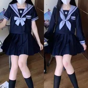 TBZ 두줄라인 네이비 미니포켓 마린 세라복 프레피룩 교복
