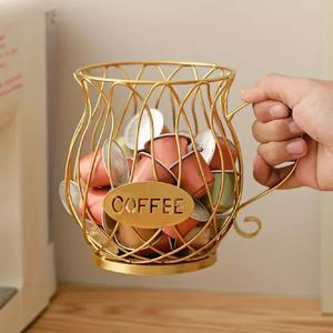 대용량 커피 캡슐 보관 바구니 접근이 깔끔하게 정리하고 크리머 용이함 캡슐을 컵과