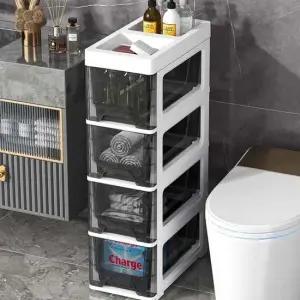 플라스틱 수납장 폭좁은 틈새 서랍장 정리함 5단 주방수납장