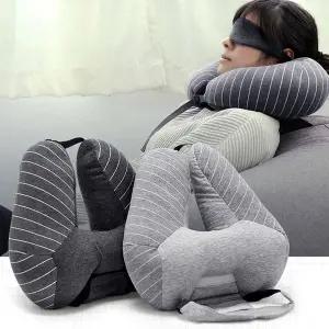 [콩심팥심]TBZ 안대일체형 크리에이티브 여행용 목베개 휴대용목쿠션