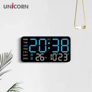 LED 무소음 올인원 전자벽시계 온도 날짜 시간 거실 사무실 탁상용 ZQ-CM600