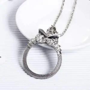 [오너클랜]TBZ 골드 돋보기 롱스타일 실버 지르코니아 목걸이 긴 휴대용 부엉이