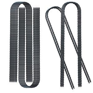 트램폴린 윈드 스테이킹 24팩, 12인치 헤비 듀티 U자형 철근 그라운드 앵커, 정원 장식, 캠핑 텐트, 축구 골 등을 위한 아연 도금 강철 안전 앵커