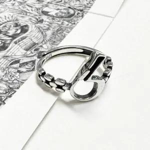 TBZ 925순은반지 리듬체이닝R383 프리사이즈 실버반지