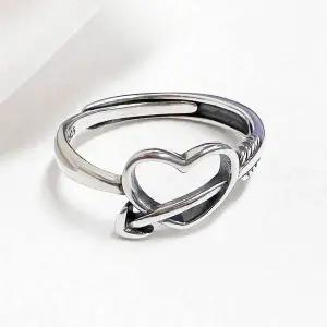 TBZ 925순은반지 큐피트가 머문 하트R385 프리사이즈