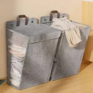 [에이치플러스몰]TBZ 벽걸이 빨래바구니 사각 접이식 수거함 통