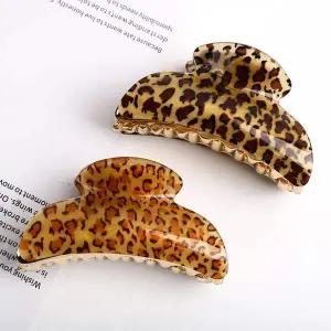 [에이치플러스몰]TBZ 대형 호피 헤어 집게핀