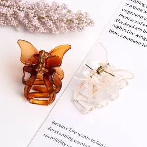 [에이치플러스몰]TBZ 투명 나비 헤어집게핀 반묶음 집게핀