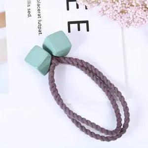 [에이치플러스몰]TBZ 콤비 사각방울 머리끈