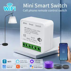 16A 20A Tuya 스마트 WiFi 스위치 모듈 RF433Mhz 차단기 릴레이 양방향 제어 Alexa Google 홈 스마트 라이