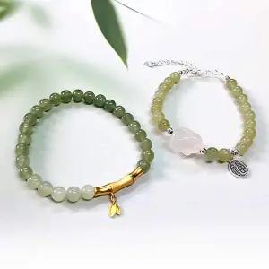 [에이치플러스몰]TBZ H11H26 천연 화전옥 복운 행운 팔찌 2종 택1