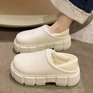 모카신 여성 통굽 캐주얼 데일리 털안감 슬립온