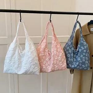 [오너클랜]WL 여성 캔버스 숄더 데일리 백 꽃무늬 가방 대학생가방 여성천가방