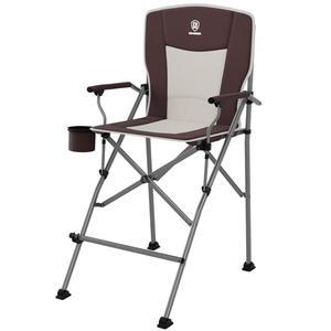 에버 어드밴스드 톨 캠핑 접이식 의자 31인치, 휴대용 이사 의자, 가방과 발판이 있는 바 높이 팔걸이, 헤비 듀티 지지대 300파운드 레드