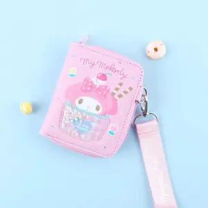 마이멜로디 스위티 여아 어린이 접이형 지퍼 스트랩 지갑 교통카드 초등생선물 아동