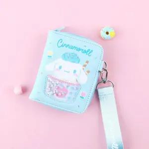 시나모롤 스위티 여아 어린이 접이형 지퍼 스트랩지갑 키즈 주니어 초등생선물 예쁜