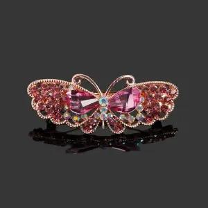 [오너클랜]TBZ 촘촘한 큐빅 플루앙 헤어핀 핑크 아기머리핀헤어핀