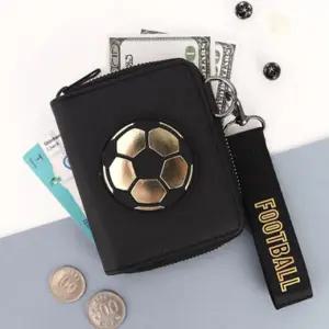 풋볼 남자 어린이 접이형 지퍼 축구공패턴 스트랩 지갑 초딩 주니어 교통카드 남아