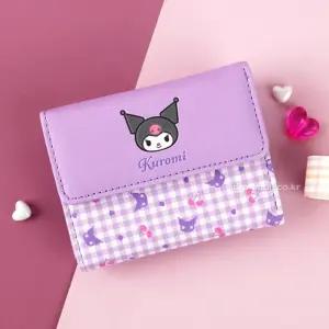 쿠로미 여아 접이형 동전 지폐 수납 즐거운 심플 지갑 초등생선물 교통카드 예쁜