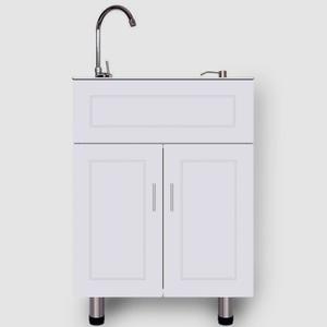 간이싱크대 소형 간이 사무실 플러 사각싱크볼 스틸 왼쪽플랫폼 다용도 스테인레스