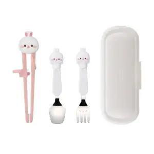 유아 스푼 포크 케이스 어린이집 준비물 토끼