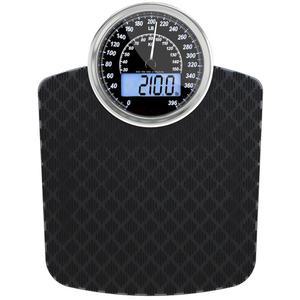 아담슨 하이브리드 2-in-1 체중계, 최대 400파운드 + 두꺼운 강화 유리 초대형 디스플레이 읽기 쉬운 디지털 욕실 체중계 새 버전 - 블랙 다이아몬드