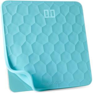 그레이터 굿즈 컬러풀 디자이너 욕실 저울: 미끄럼 방지 실리콘 커버, 숨겨진 LED 디스플레이, 스팟 온 정밀도, 400파운드 용량