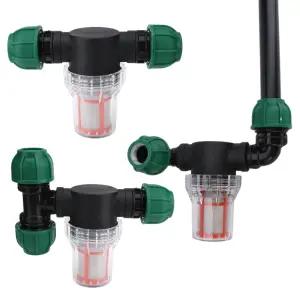 20/25/32mm PE 파이프 퀵 커넥터 필터 정원 물방울 관개 호스 농업용 온실