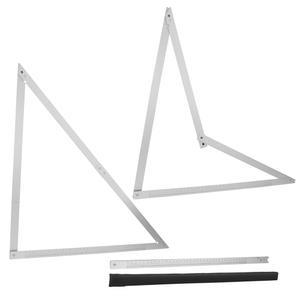 QWORK 조합 사각형, 48인치 접이식 알루미늄 앵글 자 정밀 목공 도구 프레임, 목공용
