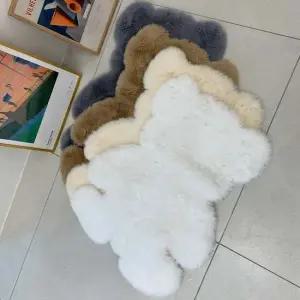 곰돌이미니러그 인테리어 매트 주방 카페트 캐릭터 러그 발매트 스웨이드 소품