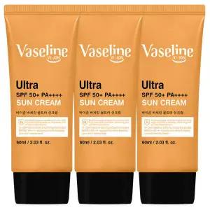 이지하우스 렌더스 특가 바세린 선크림 60ml 3개 SPF50+PA++++ 눈시림 백탁 끈적임 없는 얼굴 바디 748949