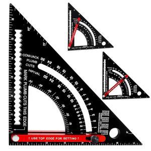 그레이울프 목수의 삼각형, 7인치, 조절 가능한 서까래 사각형, 다목적 측정 도구, 조합 사각형 프레임 알루미늄 목공