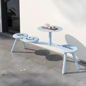 야외용 벤치 철제 실외 쇼핑몰 커피숍 원목 장의자 등받이 공원 파크 의자