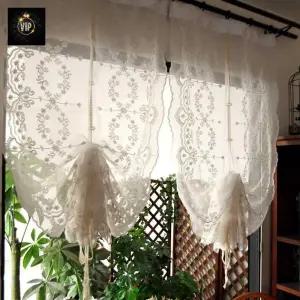 현관 창문 바란스 가림막 커튼 빈티지 가리개 엔틱