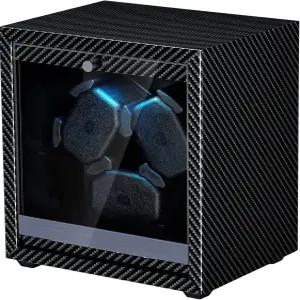 자동 시계용 맥바젤 와인더 슈퍼 콰이어트 모터가 장착된 4가지 회전 모드 박스 블루 LED 라이트 메모리 폼