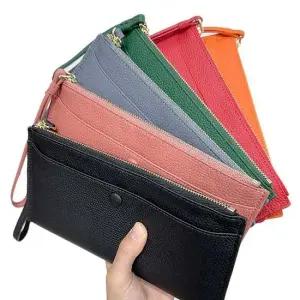 패션 여성 카드 동전 수납 슬림 지퍼 카드지갑