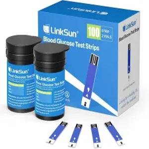 LinkSun 검사 스트립*100 G-425-1 G-425-2V G-425-3 G-427B 혈당 모니터 전용 0.7μl 정확한 측정 5초 만에