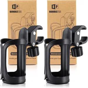 유모차 컵 홀더 2개 팩 자전거 카트 또는 워커용 범용 음료