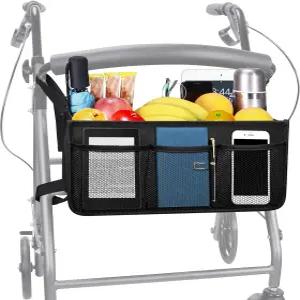 닷데이 롤레이터 바구니 컵 홀더가 있는 워커 가방 위한 접이식 보관 뒤집히지 않음