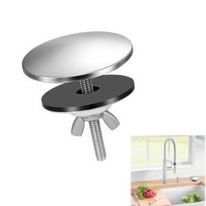 ZMD 2인치 주방 싱크대 구멍 커버, 스테인리스 스틸 카운터 상단 커버 수도꼭지 비누 디스펜서 탭 홀 플레이트 스토퍼 블랭킹 금속 플러그(실버)
