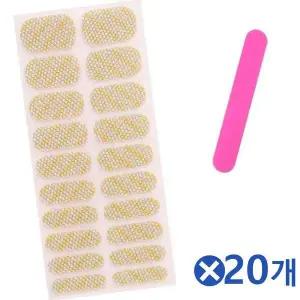 [에이치플러스몰]TBZ 간편사용 패션 네일스티커-실버앤골드 쉐이크x20개