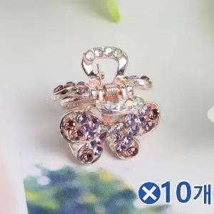 [에이치플러스몰]TBZ 포인트 라이크 헤어집게핀 퍼플x10개 유아헤어핀